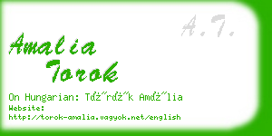 amalia torok business card