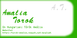 amalia torok business card